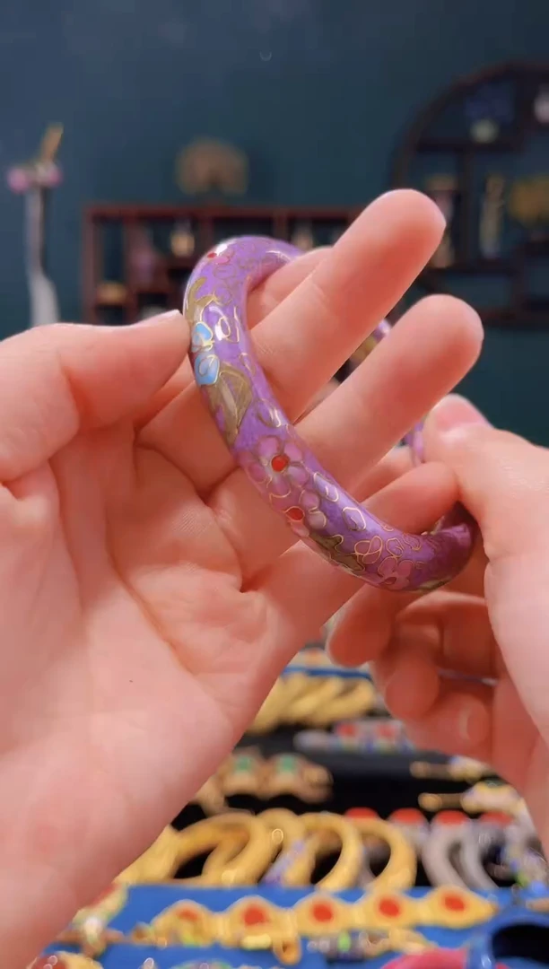 【闪购商品】景泰蓝手镯紫色 60圈口