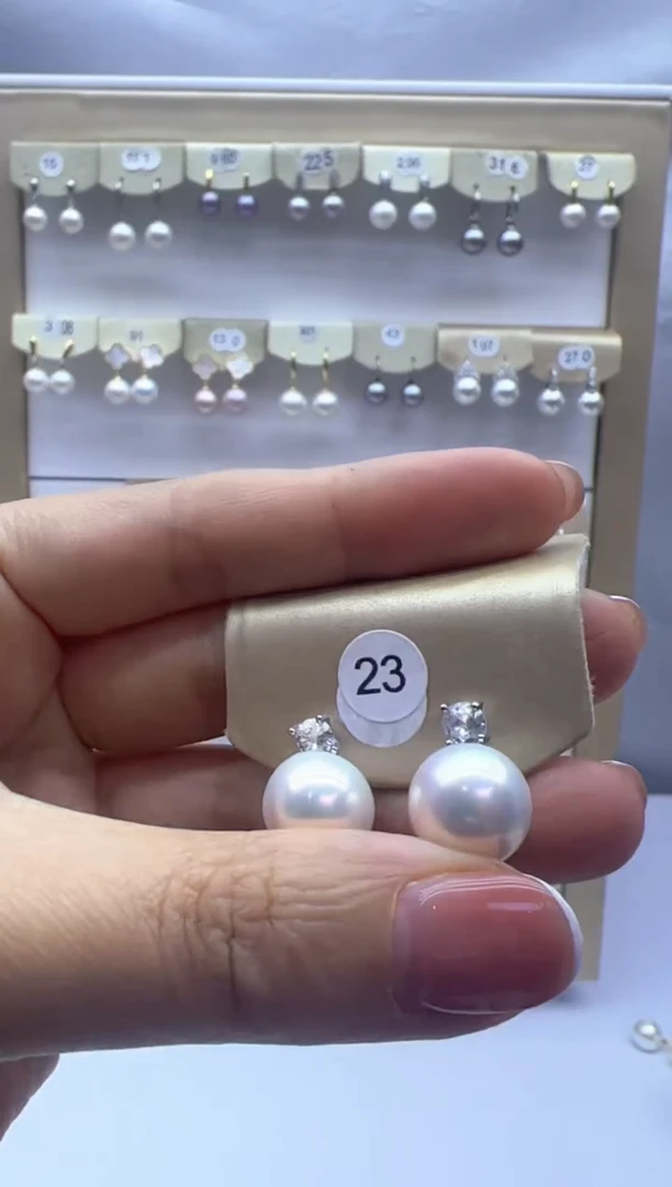 【闪购商品】淡水珍珠耳饰银S925镶嵌23