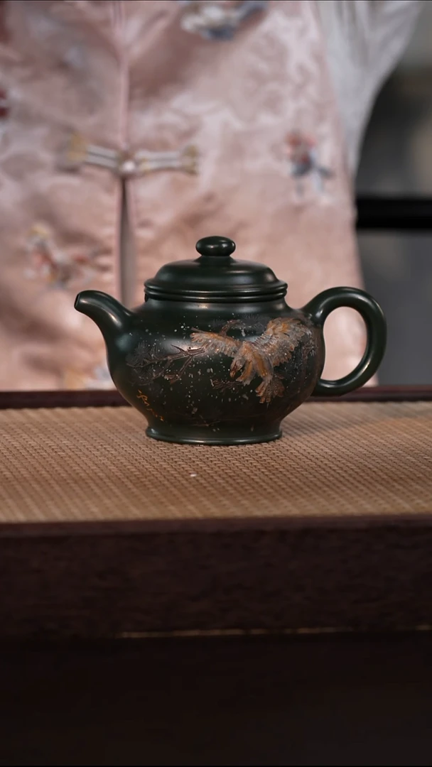 茶壶紫砂老绿泥 380cc