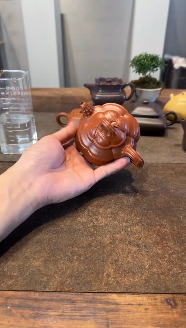 茶壶紫砂吉**雕海棠竹鼎 扁
