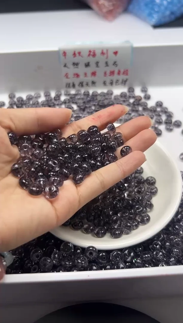 颈饰未镶嵌水晶w1621黑加仑阿赛算盘8*4mm*15颗