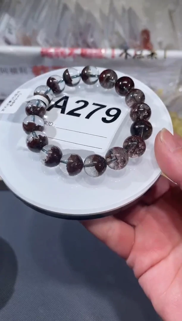 未镶嵌手链水晶A279 红幽灵 12