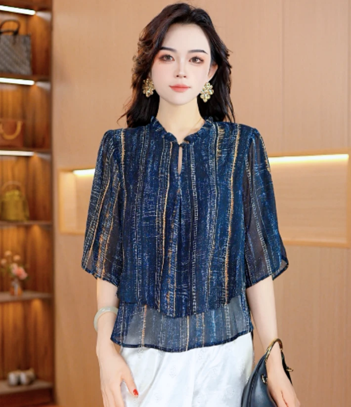 0073-3新款时尚气质小衫