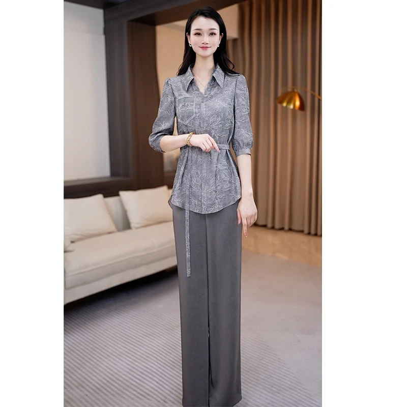 拉夏贝尔轻奢小众高级感女装职业套装2025夏季贵夫人时尚洋气两件