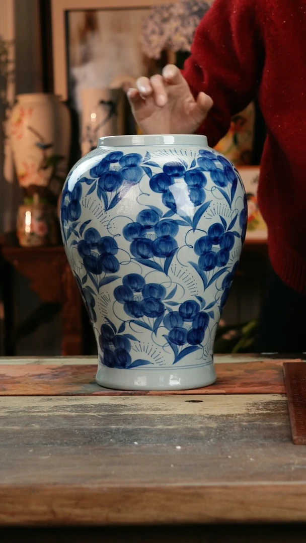 【闪购商品】瓷片景德镇纯手工釉下彩精品花瓶