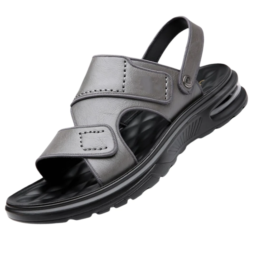 大牌尾货沙滩鞋气垫软底凉鞋透气百搭开车专用沙滩鞋中老年凉拖鞋