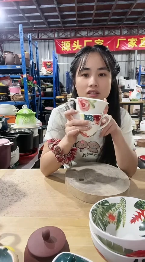 陶瑕疵引流杯2个不可明火