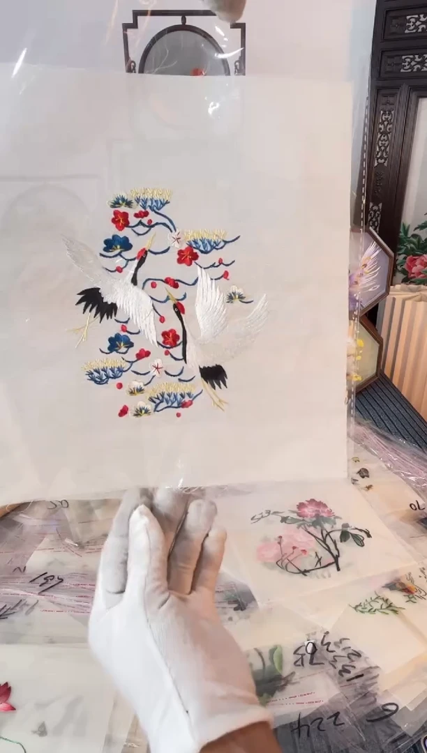 织绣非遗苏绣手工双面绣 20公分  153号