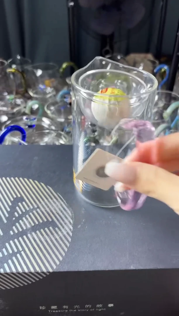 手工艺品玻璃禾器沁润粉色