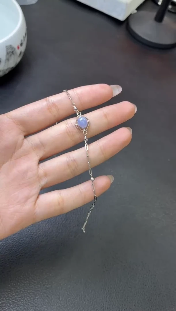 银S925镶嵌手链翡翠手链