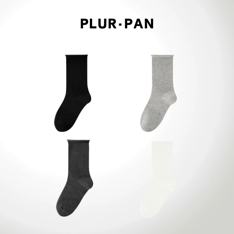 PLUR·PAN保暖公主风休闲风中筒袜
