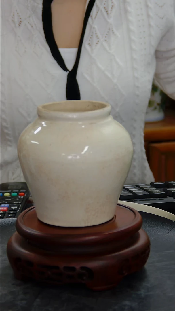瓶白釉罐#1078#瓷器