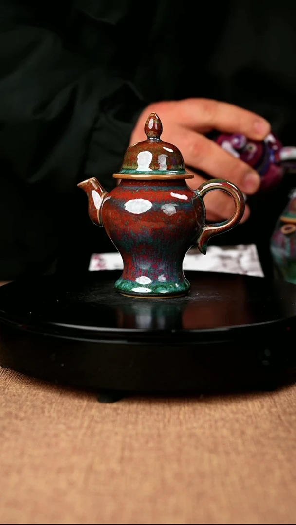 【闪购商品】5#盼龙窑一级品原矿钧瓷炉钧釉将军壶