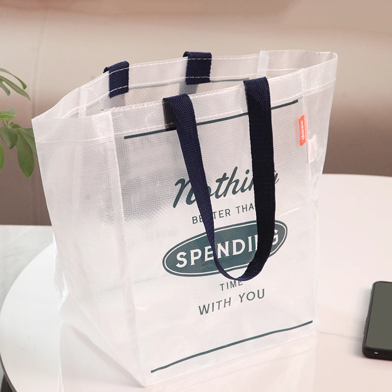 品牌定制 简约随性旅行手提编制购物袋