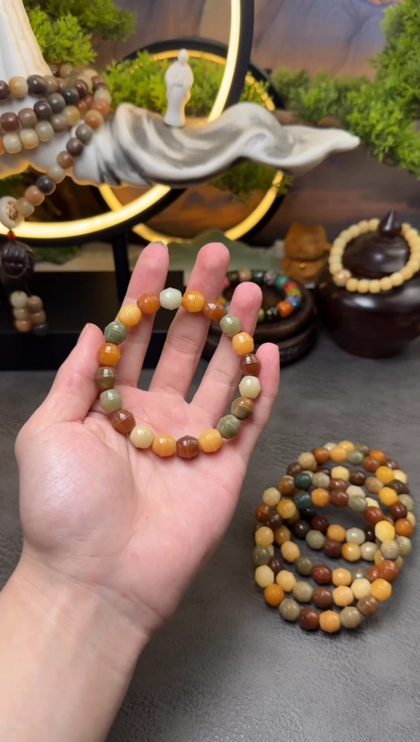 【闪购商品】菩提根/象牙果手串老料多宝小酒桶珠