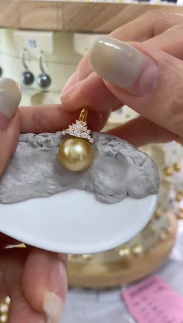 银S925镶嵌吊坠(赠链)海水珍珠宋*乐1