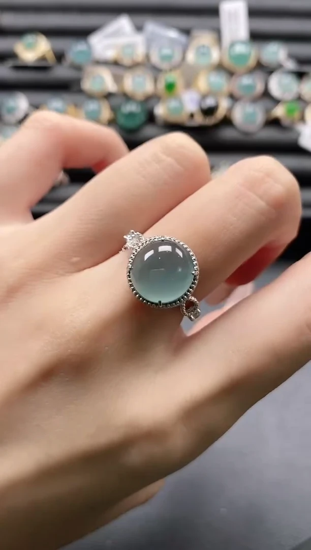 【闪购商品】翡翠戒指银S925镶嵌1111