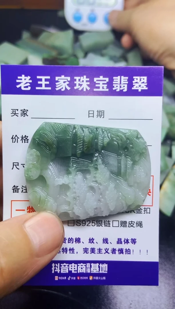 【闪购商品】翡翠颈饰未镶嵌山水