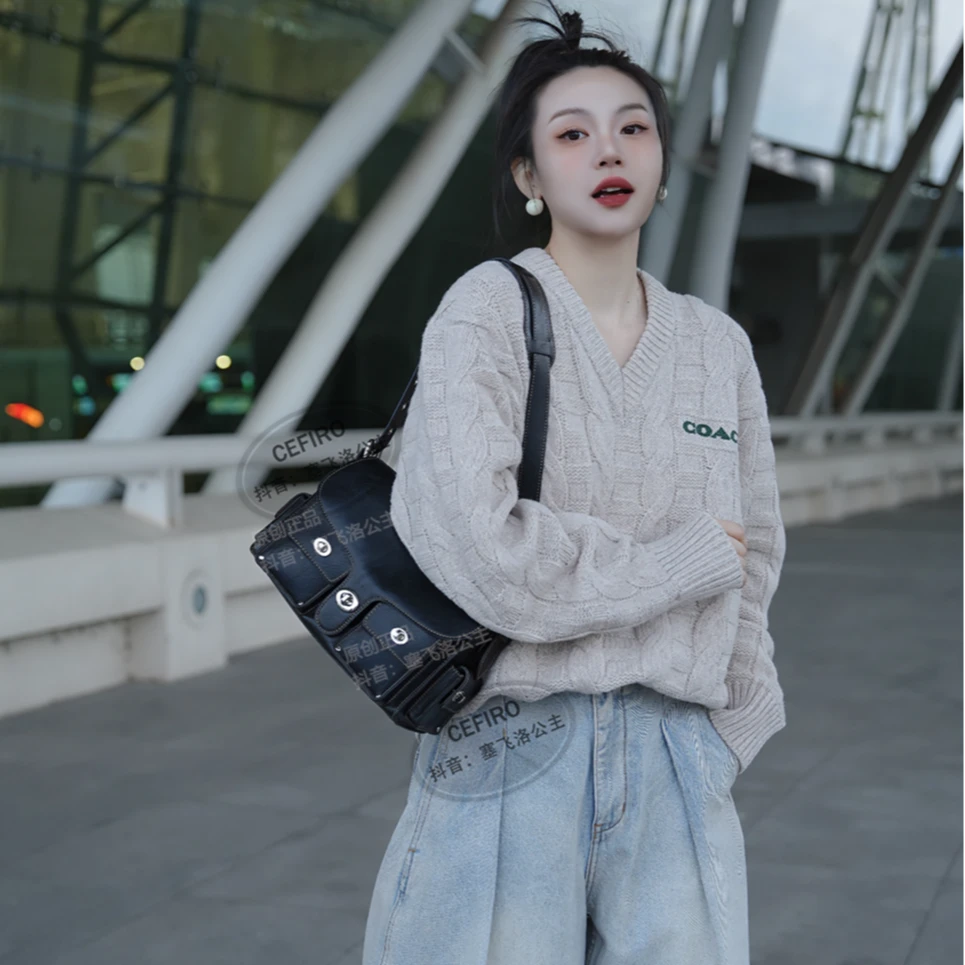 【塞飞洛】秋冬新款气质时尚植鞣牛皮单肩斜跨女包 WGG-1WA882