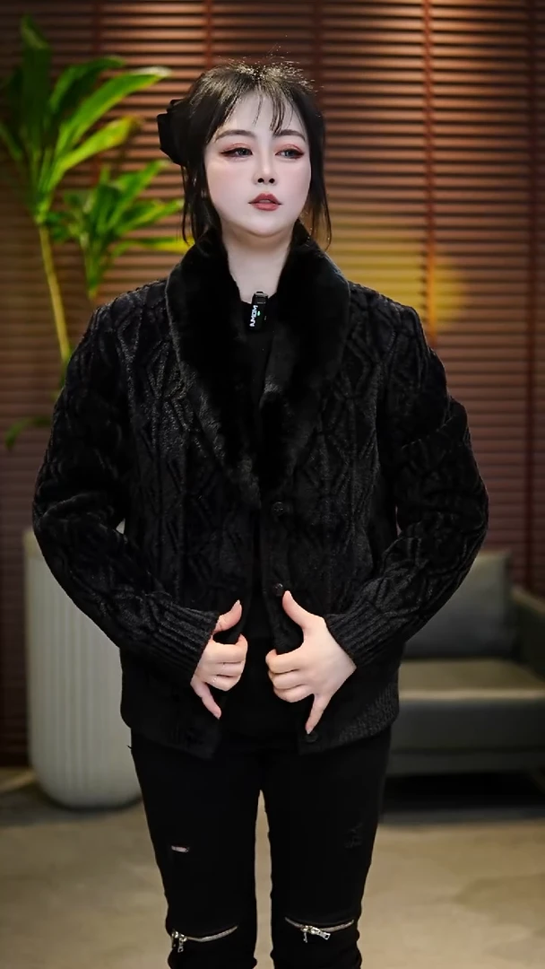 48码（100-125斤）男士兔毛领鹅绒服93235