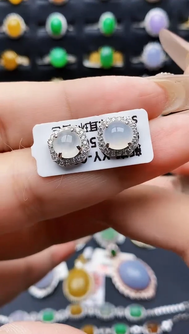 银S925镶嵌戒指翡翠0109