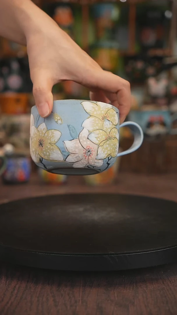 紫砂油画手绘釉下彩