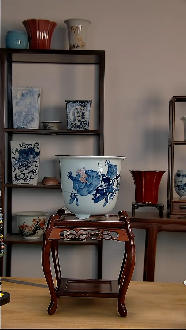 景德镇陶瓷手工花盆