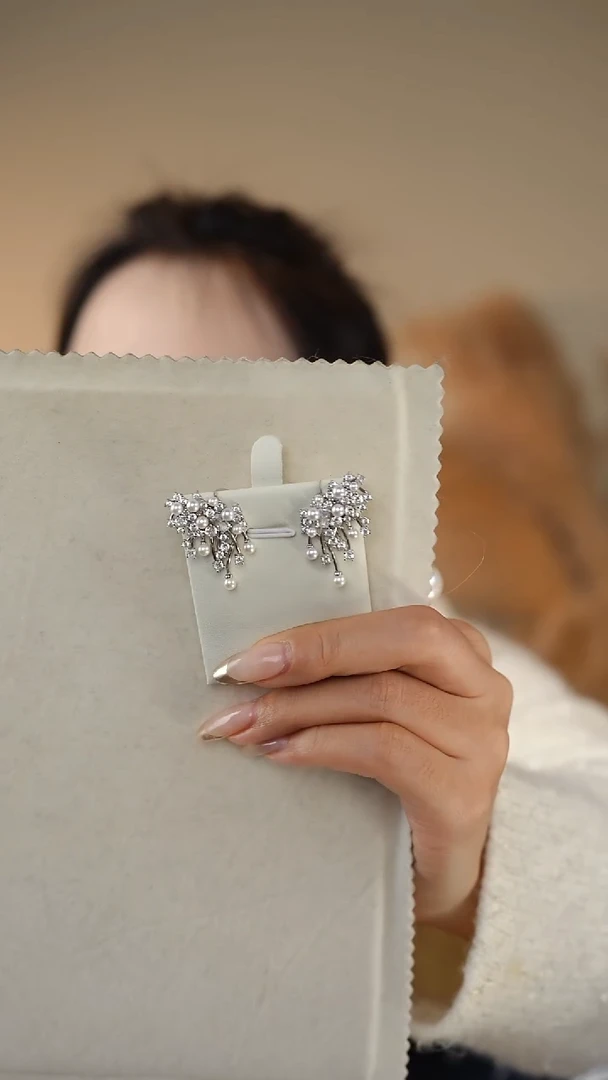 【闪购商品】淡水珍珠耳饰银S925镶嵌1