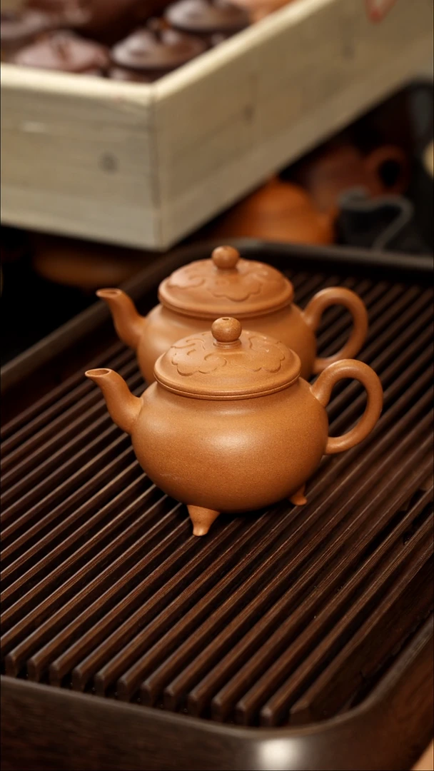 茶壶紫砂150cc封釉的大彬如意