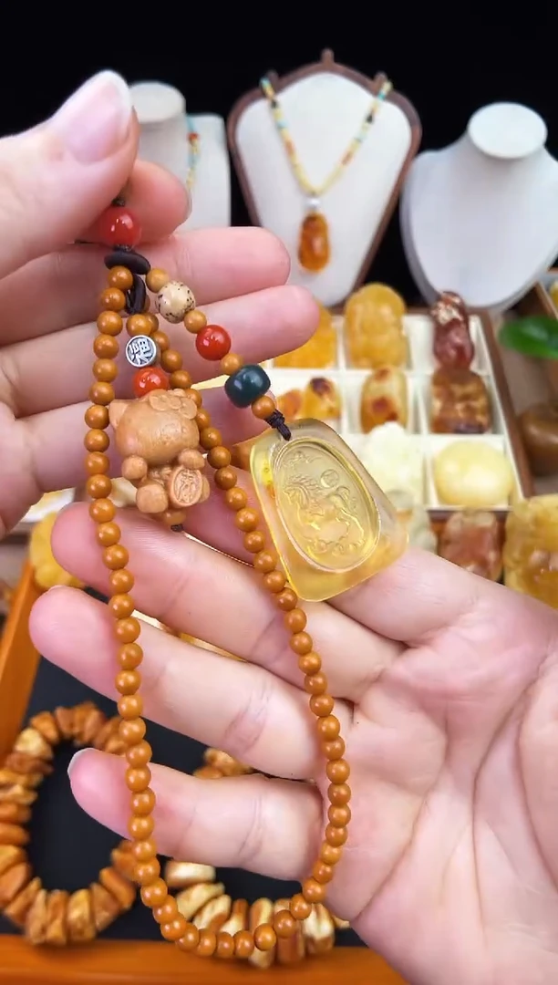 琥珀未镶嵌珠宝奇石柒月