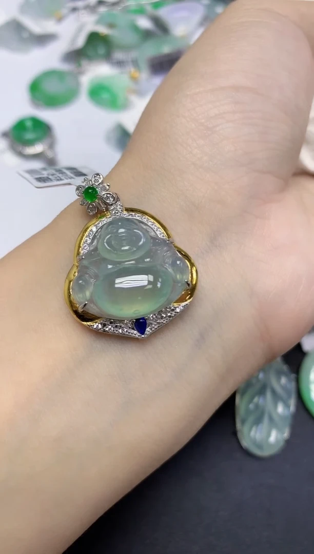 颈饰未镶嵌翡翠天然缅甸翡翠A货多样性发一件