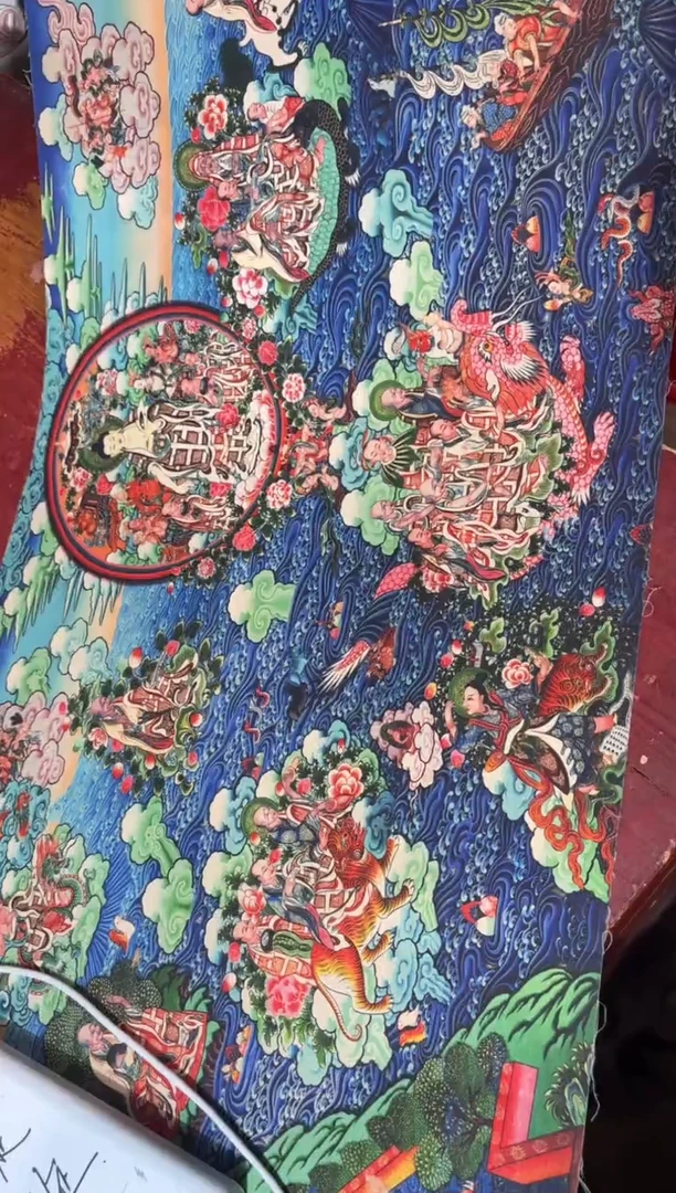 卷轴画龙妹唐卡直播tk16