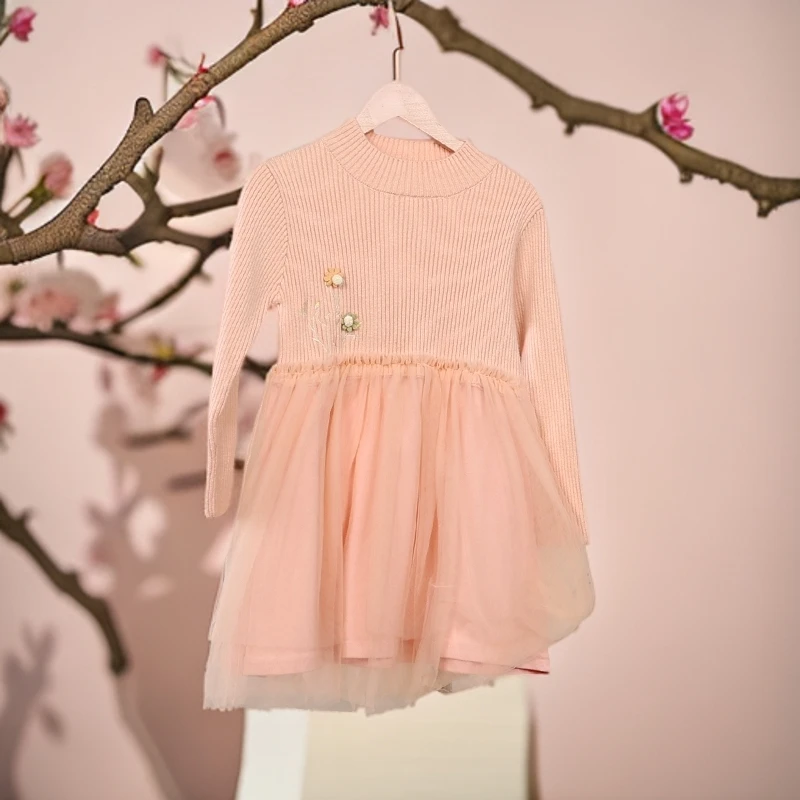 B4-1011生儿童春秋针织连衣裙(41742)