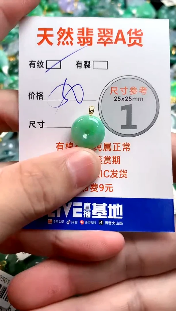 颈饰18K金镶嵌翡翠14006276