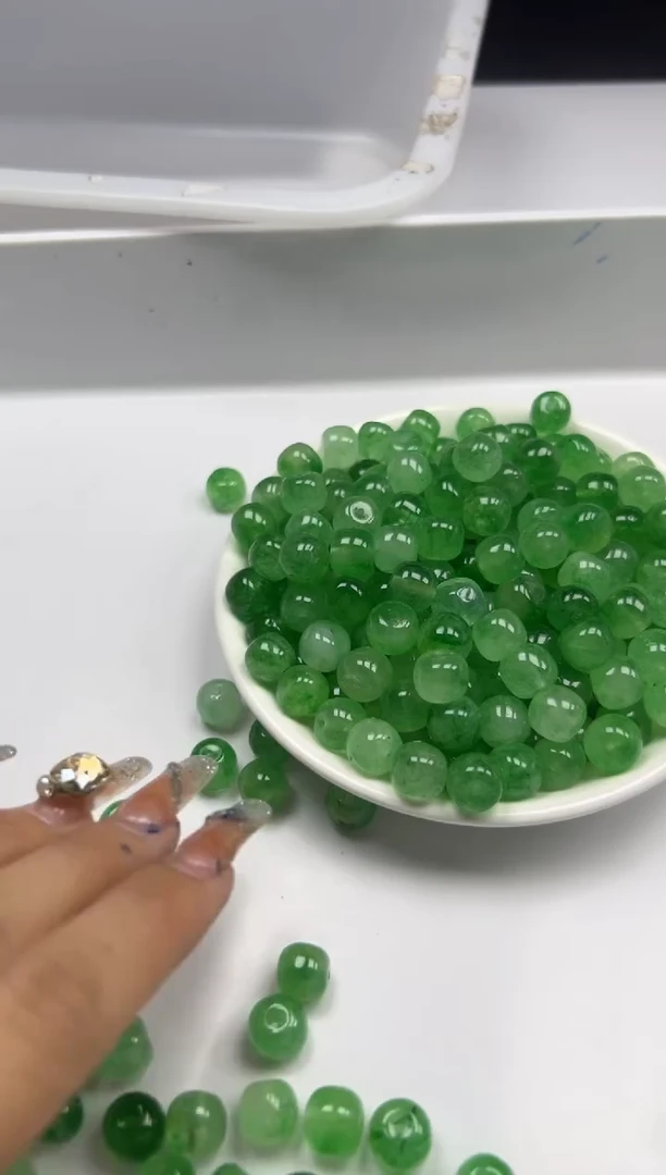 未镶嵌颈饰碧玺w1739苹果绿碧玺老型10*8mm15