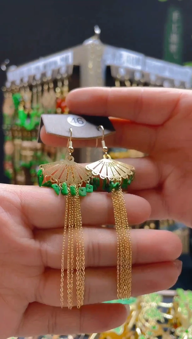 【闪购商品】翡翠耳饰合金082翡翠饰品