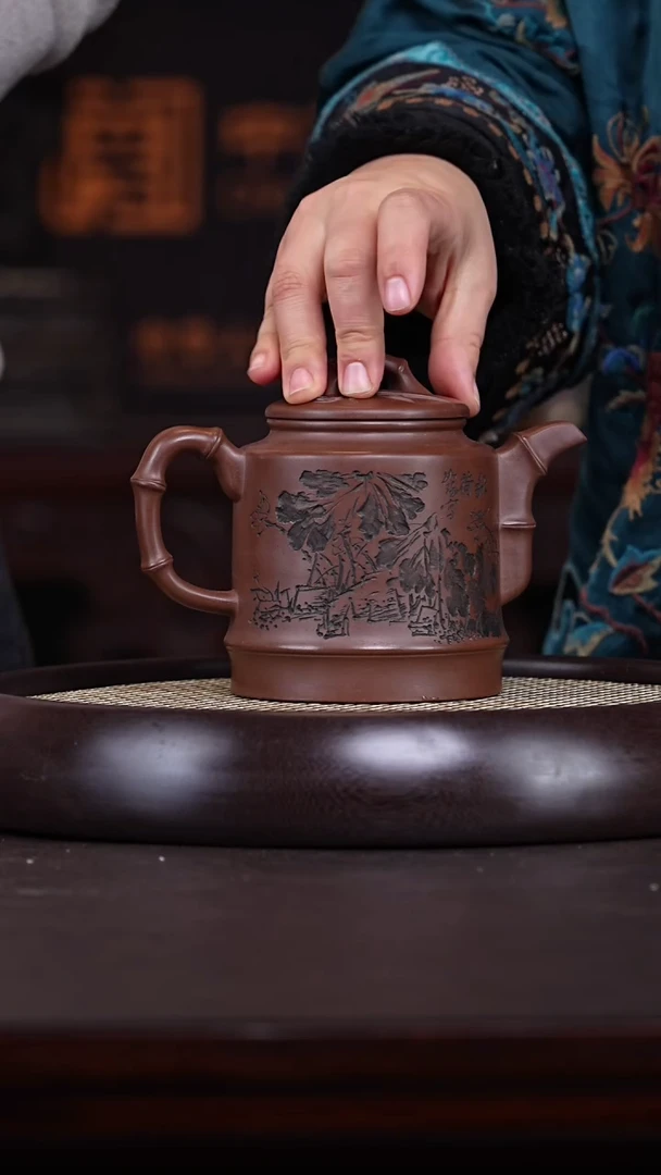 【闪购商品】紫砂茶壶张赦棠20-68 老段泥竹节器