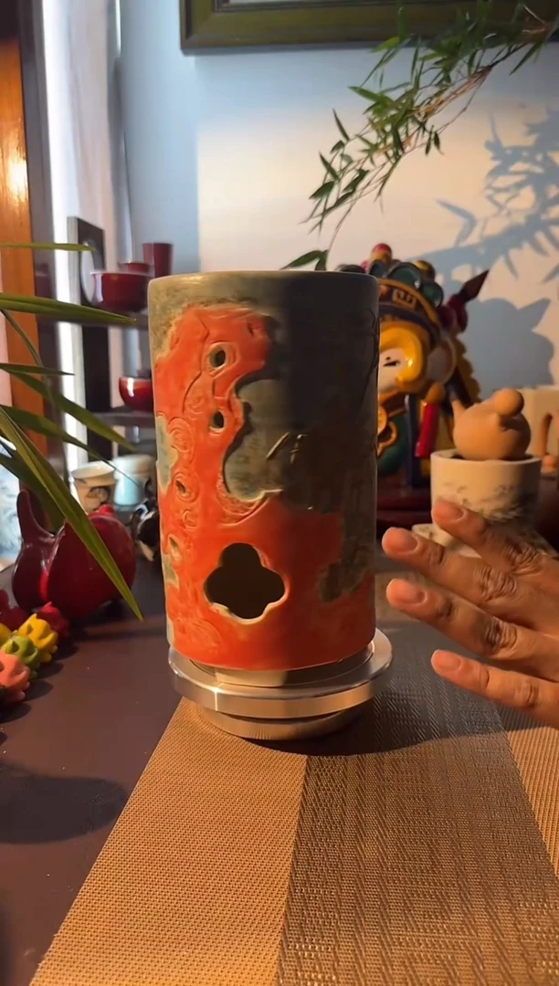 瓷半刀泥雕刻工艺 炭火炉