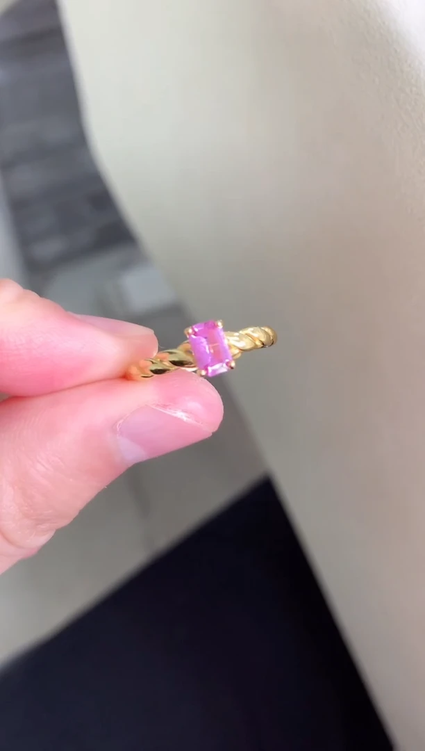 戒指蓝宝石银S925镶嵌戒指