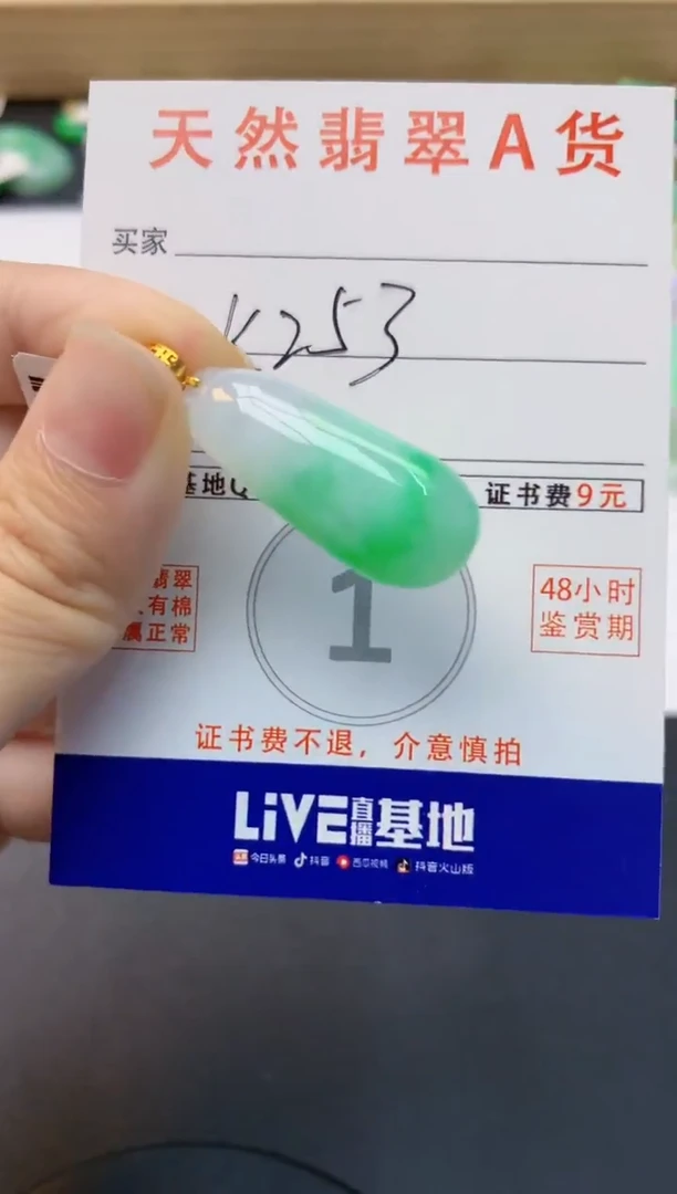颈饰18K金镶嵌翡翠天然缅甸A货翡翠百元以上9元证书费自理