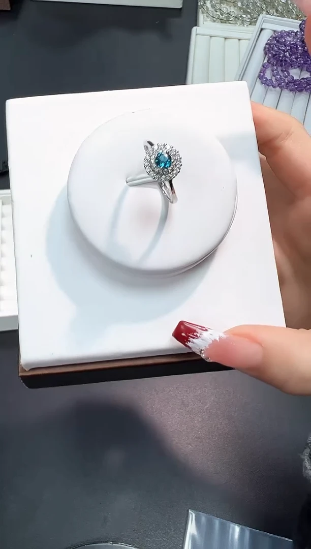 【闪购商品】托帕石戒指银S925镶嵌87Q多样性发其一/1个