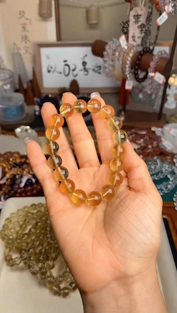 【闪购商品】水晶手链未镶嵌11m啤酒黄水晶
