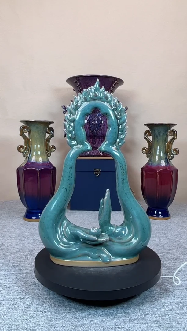 摆件陶神垕钧瓷收藏工艺品
