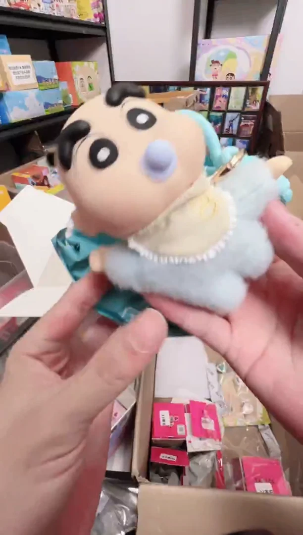 搪胶正版蜡笔小新晚安睡梦小新