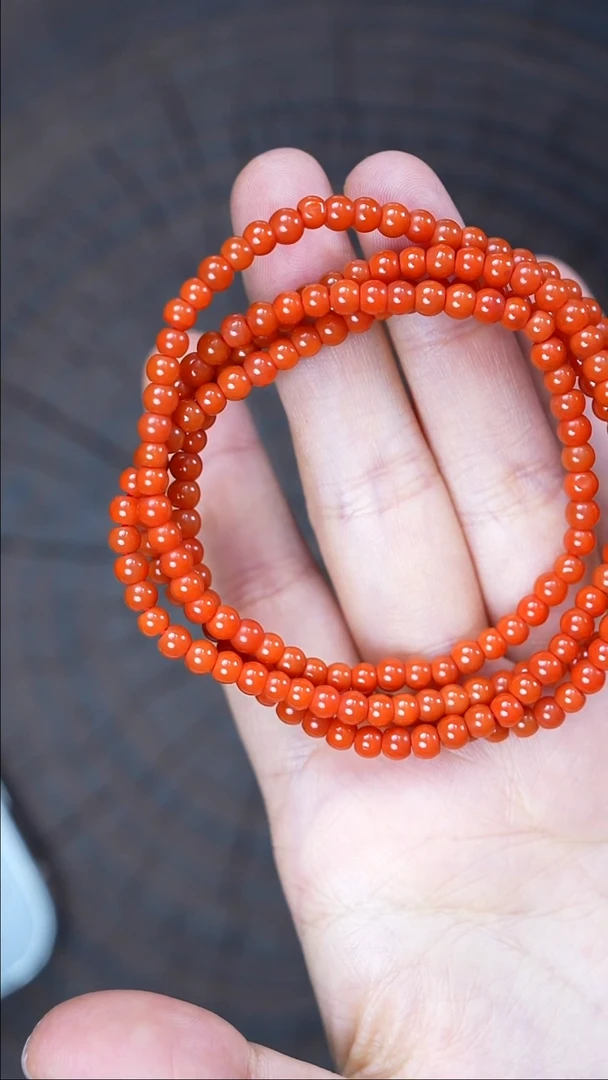 未镶嵌手串南红玛瑙无胶无裂保山原矿19.5g9274
