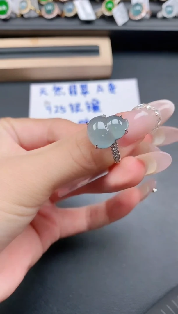 银S925镶嵌戒指翡翠111111