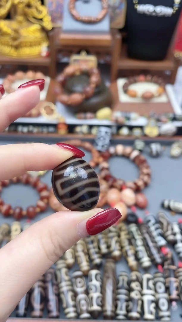 玛瑙/玉髓散珠黑金达洛息增怀诛