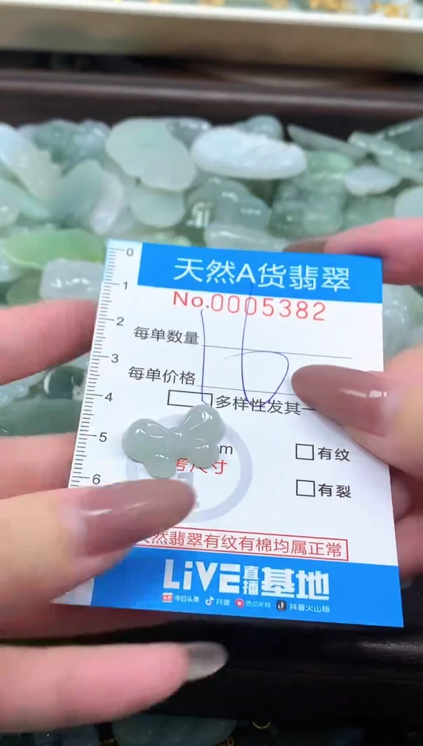 颈饰未镶嵌翡翠净货挂件-5382