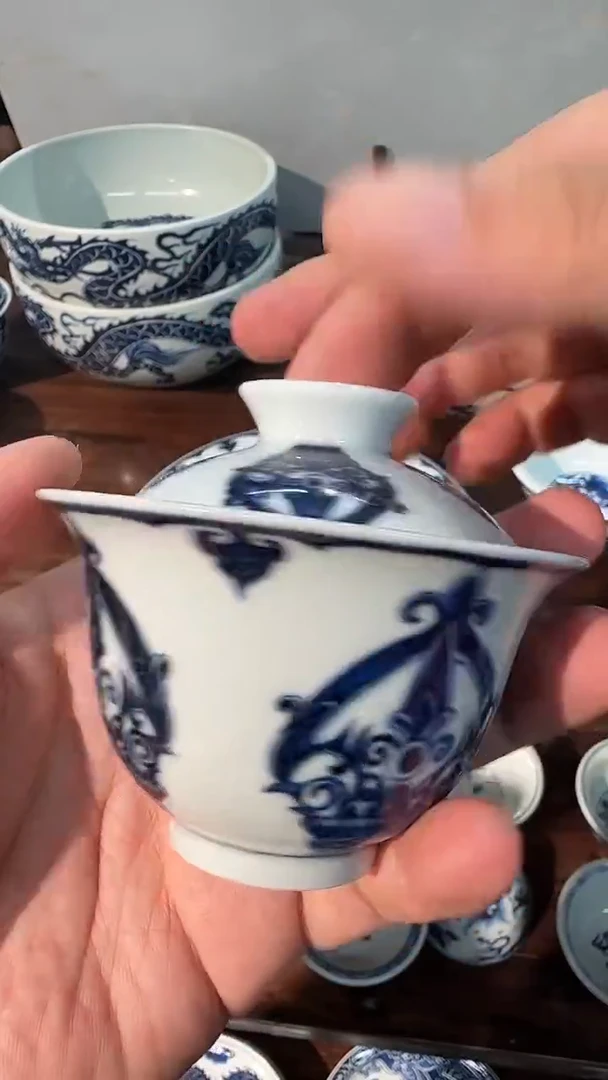 【初谨】青花金刚盖碗