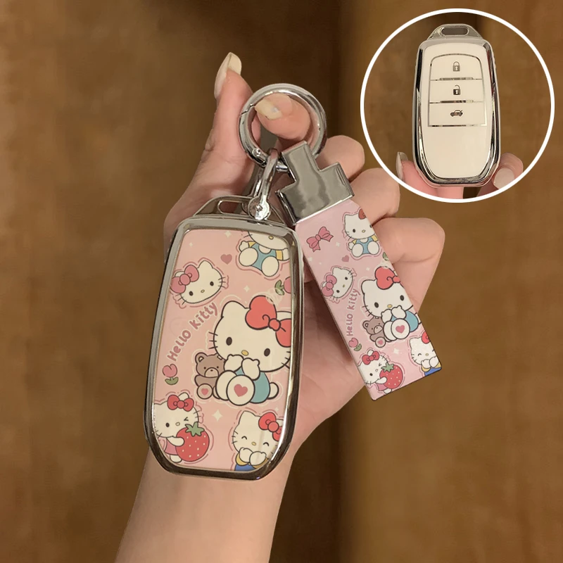 丰田亚洲龙钥匙套凯美瑞RAV4荣放汉兰达雷凌威兰达可爱女士包壳扣